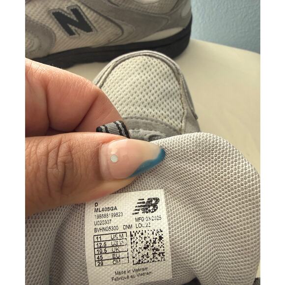 New Balance 408 ML408GA Gray Black Chunky Dad Sneakers Men’s Size 11 D main image 9